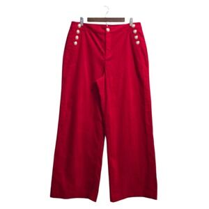 Charter Club Velveteen Sailor Pants In Red Sz 12